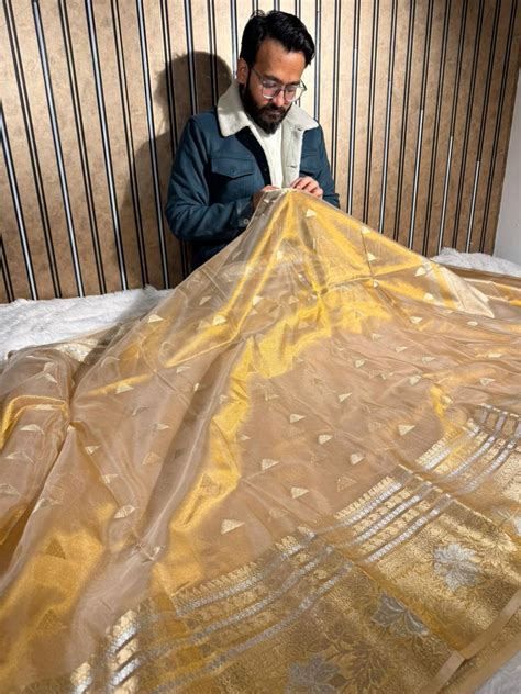 Never Seen Before Copper Tissue Silk Traditional Weave Banarasi Saree ...