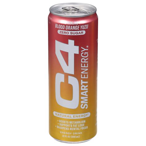 C4 Zero Sugar Smart Energy Drink - Sparkling Blood Orange Yuzu - Shop ...