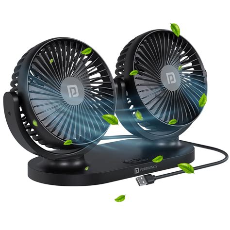 Portronics Twin Cool Dual Head Portable USB Powered Fan With 360 ...