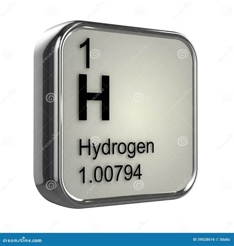 Hydrogen Element From The Periodic Table Stock Photography ...