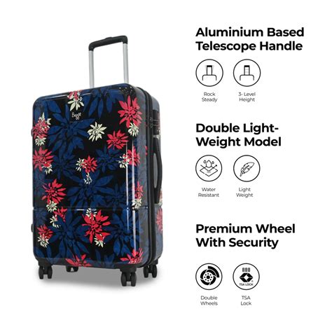 Baggit Flora Navy Hard Luggage: Stylish & Durable Travel