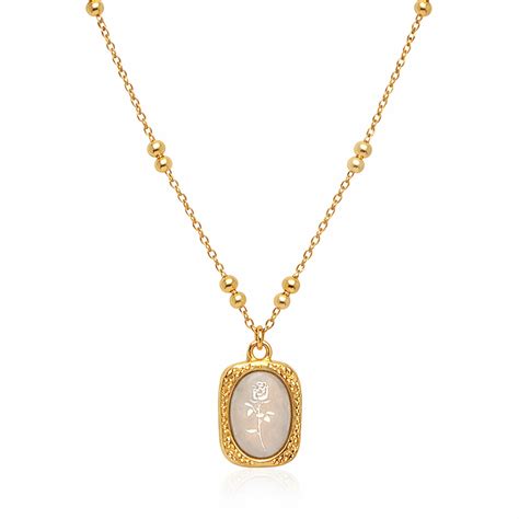 Ethereal Rose Pendant Necklace | 18K Gold Plated Anti-Tarnish Jewellery ...