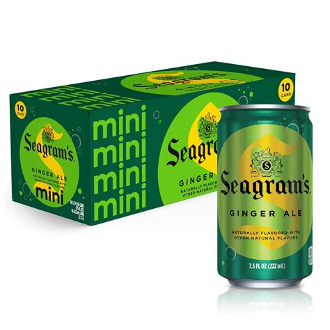 Amazon.com : Seagrams Ginger Ale Soda Soft Drinks, 7.5 fl oz, 10 Pack ...