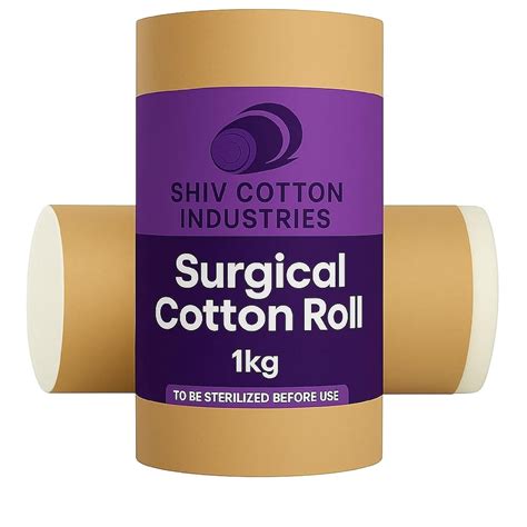 Buy Shiv Cotton Industries Surgical Cotton Roll 1Kg, Premium Hospital ...