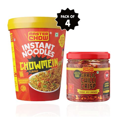 Chowmein Cup Noodles & Garlic Chilli Crisp