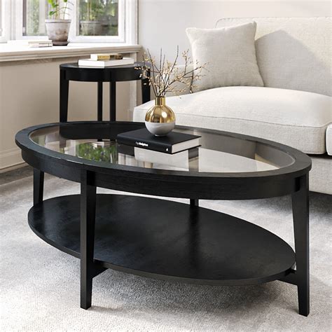 Oval Coffee Table Modern Buy Edge Oval Coffee Table Oak By RJ Living