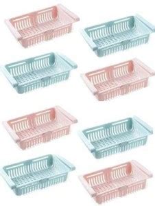 Zeom Fruits/Vegetables Kitchen Rack Plastic Set of 8 Adjustable ...