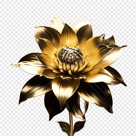 Golden petal flowers, png | PNGWing