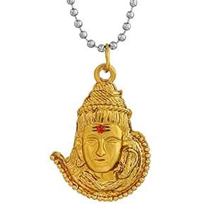 Buy Memoir Gold plated Bholenath Mahadev Shiv pendant Hindu God Men ...