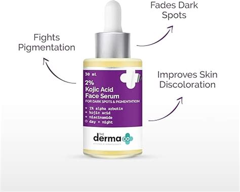 The Derma Co 2% Kojic Acid Face Serum With 1% Alpha Arbutin & Niacinam ...