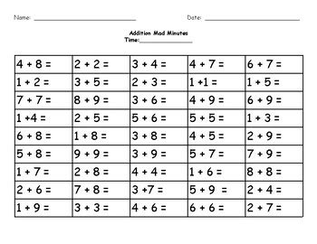 Image result for Addition Number Speed Test