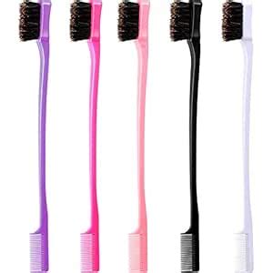 Buy 5 Pieces Hair Edge Brush Double Sided Control Hair Brush Comb Combo ...