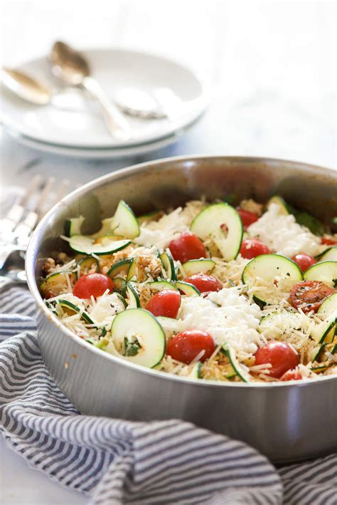 Spinach Artichoke Skillet Zucchini Lasagna   With Salt and Wit