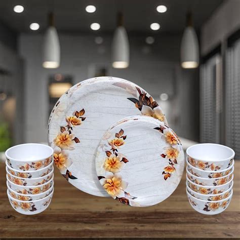 Serve N Style 24 Pieces Melamine Dinner Set | Stylish, Light-Weight ...
