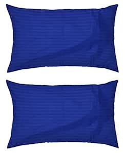 Buy Trance Home Linen 210 TC Cotton Double Pillow Cover Set - Ink Blue ...