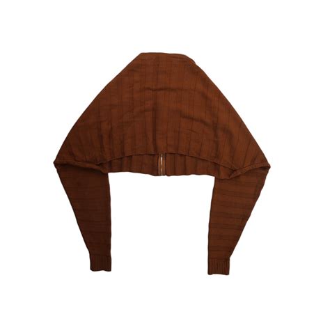 short length wide silhouette high neck knit jacket【OT-20039】 | cv
