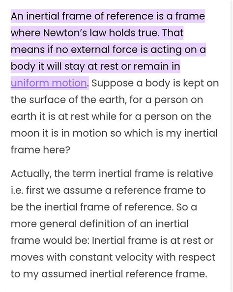 explain inertial frame of reference for 5 marks - Brainly.in