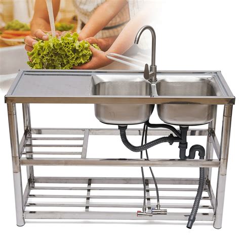 Buy Commercial Stainless Steel Silver Kitchen Sink Catering Sink Dish ...