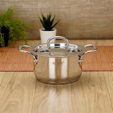 Sumeet Stainless Steel Induction Bottom (Encapsulated Bottom) Casserol ...