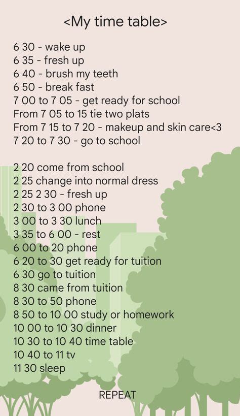 DIY Study Timetable 的图像结果