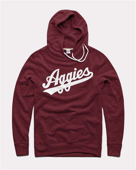 Texas A&M Aggies Script Maroon Vintage Hoodie | CHARLIE HUSTLE