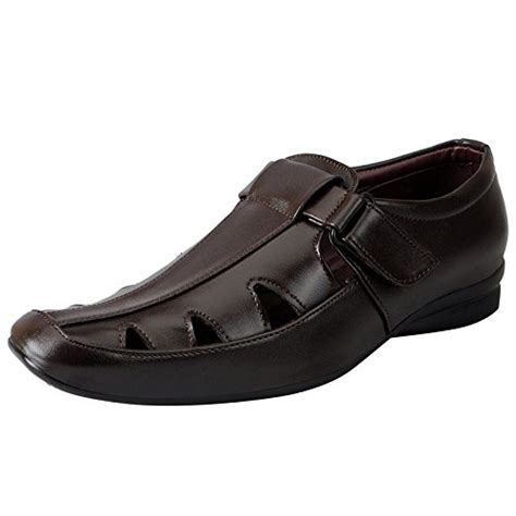 FAUSTO 3310-43 Brown Men's Sandals : Amazon.in: Fashion
