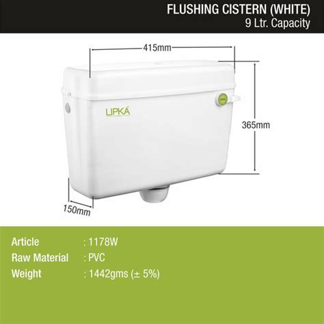 Round Flushing Cistern/ Flush Tank (White) |Commode not included| - LI ...