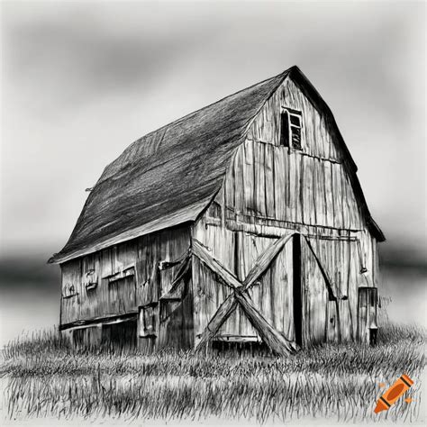 Drawing Of Barns