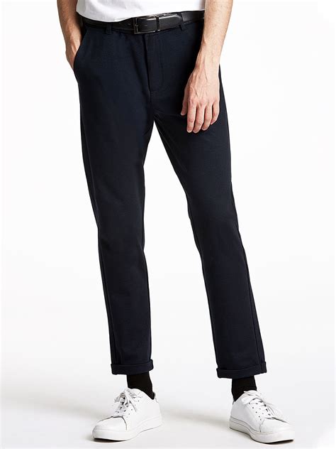 Shop Lindbergh Men Navy Blue Solid Slim Fit Trouser Online – Iconic India