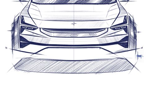 Polestar 3 Design Sketch - Car Body Design