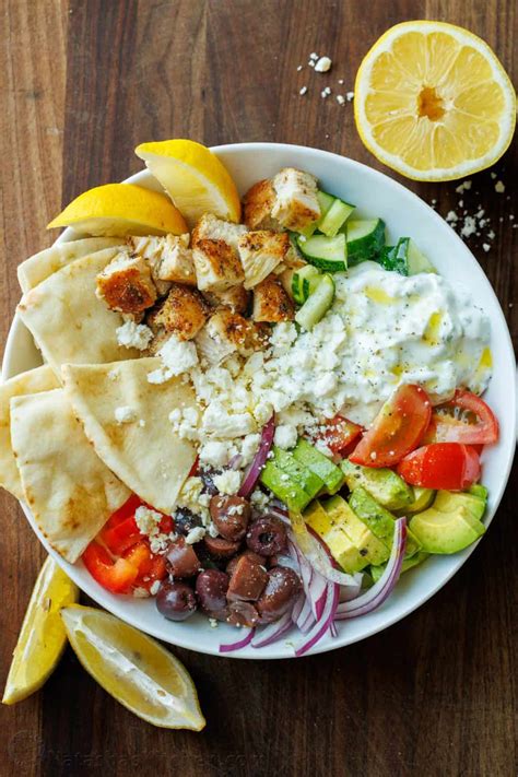 Greek Chicken Bowls Recipe (VIDEO) - NatashasKitchen.com