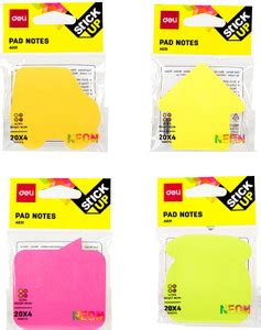 Flipkart.com | Deli WA03102-CS6 Shape Sticky Notes, 3" × 3" 80 Sheets ...