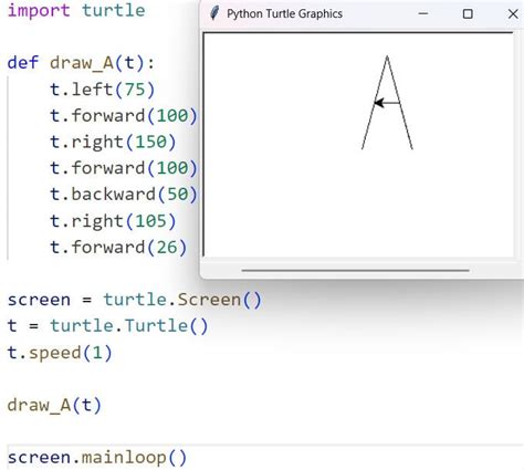 Image result for Draw Letters in Python Turtle Code