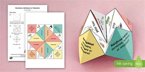 Carnivore, Herbivore or Omnivore Fortune Teller