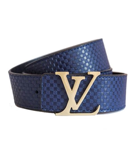 Louis Lv Blue Designer Belt with Gold Clip: Buy Online at Low Price in ...