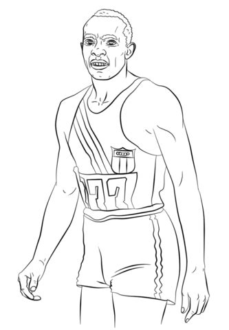 Jesse Owens coloring page | Free Printable Coloring Pages