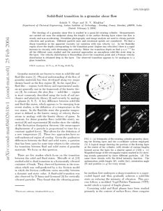 Solid-fluid transition in a granular shear flow - Publications of the ...