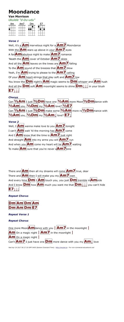 Image result for Moondance Ukulele Tutorial