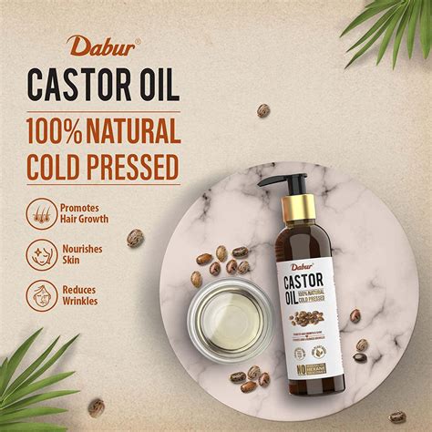 Buy DABUR CASTOR OIL|100% NATURAL COLD PRESSED OIL|PROMOTES HAIR GROWTH ...