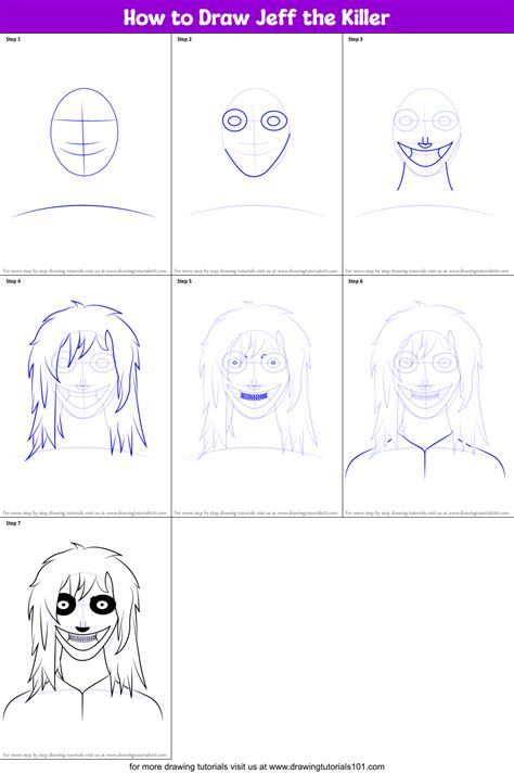 How to Draw Jeff the Killer (Characters) Step by Step ...