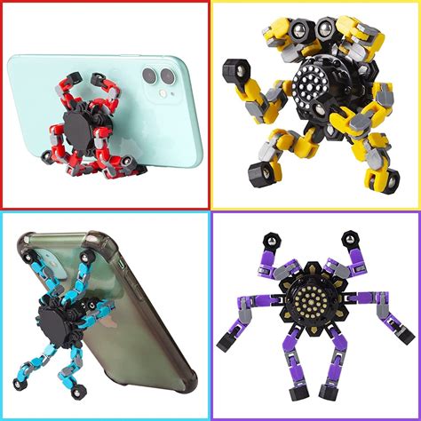 Buy Transformable Fingertip Gyro Fidget Spinner, 3PCS DIY Deformation ...