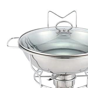 Enakshi Round Buffet Chafer Large Capacity with Lids Warming Tray for ...