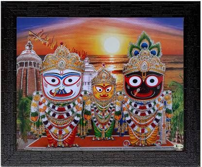 Art collection decorative lord Jagannath photo frames painting Ink 13.2 ...