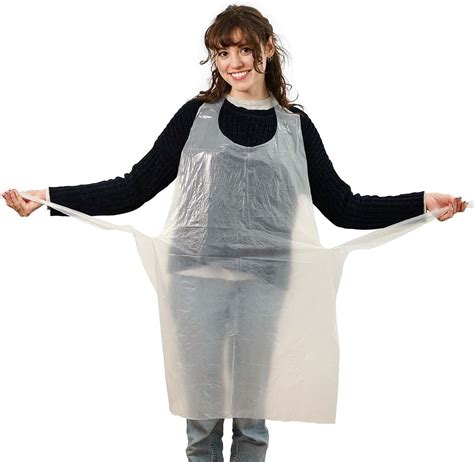 Stock Your Home Disposable Plastic Aprons 100 Pack - Waterproof India ...