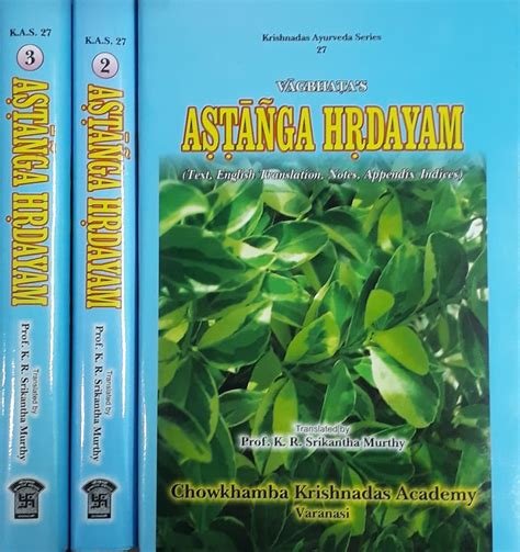 Buy Vagbhata's Astanga Hrdayam- Text, English Translation, Notes ...