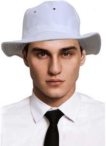 Zonkar White Round 100% Cotton India Cricket Team Cap umpire sunshade ...