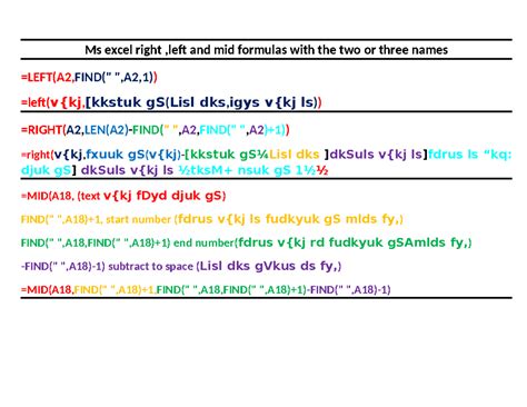Ms excel right - adfa - Ms excel right ,left and mid formulas with the ...