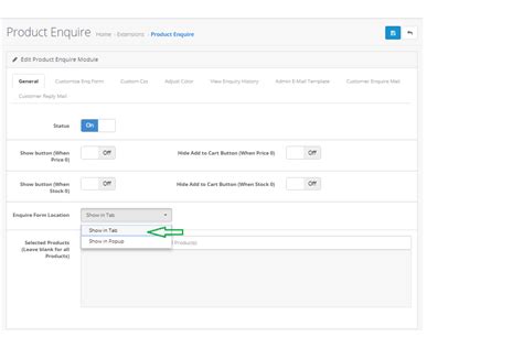 Opencart - Product Enquiry Form - Ask Product Info