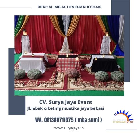 Pusat Layanan Sewa Meja Lesehan Plus Taplak Area Jabodetabek