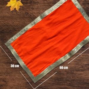 Aasanwala Orange Velvet Plain Pooja Aasan 24 inch Altar Cloth Price in ...
